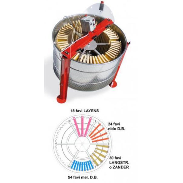  smelatore radiale 'albatros vario 54' gabbia inox, 54 favi d.b. - foto 1