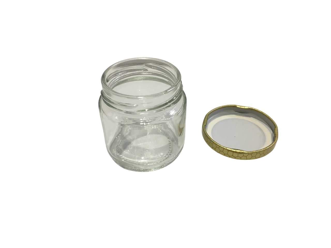 apicoltura.com vaso in vetro ml. 106, tipo basso, per 125 gr di miele (conf. da 40 pezzi) completo di tappo - foto 2