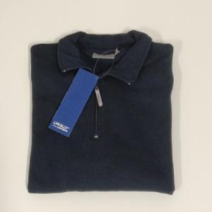 Felpa/maglia con mezza zip (blu-grigio) taglie forti 4xl